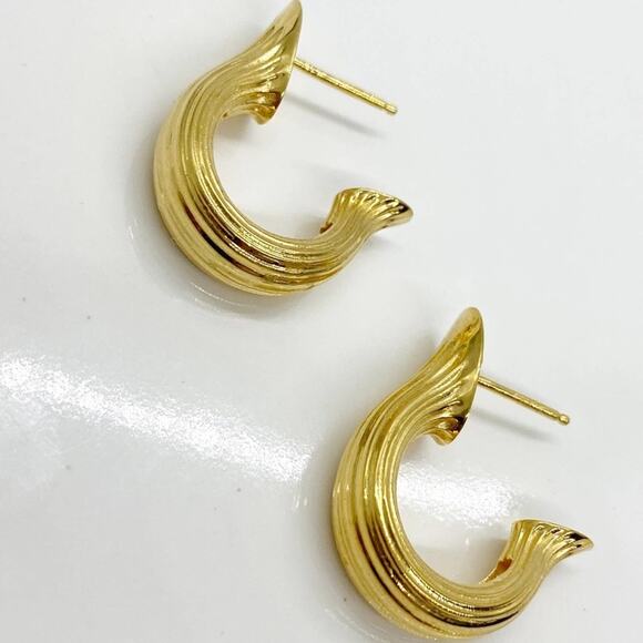 New Anthropologie x MM Druck Teja Hoop Earrings - Picture 7 of 13